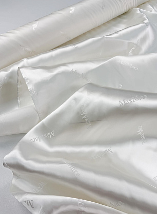 Подкладочная вискоза с надписью (о) белая - в интернет-магазине тканей Тессутидея арт. 08-1682