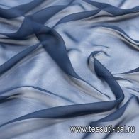 Шифон (о) темно-синий - итальянские ткани Тессутидея арт. 10-1282
