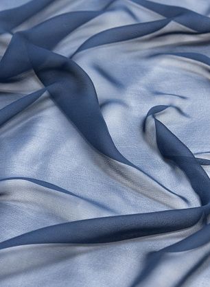 Шифон (о) темно-синий - в интернет-магазине тканей Тессутидея арт. 10-1282