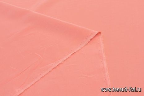 Крепдешин стрейч (о) светло-коралловый - итальянские ткани Тессутидея арт. 10-2107