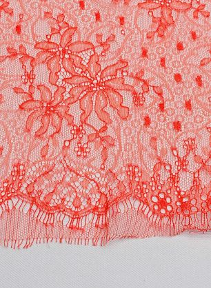 Кружевное полотно (о) коралловое - в интернет-магазине тканей Тессутидея арт. 03-6789