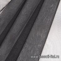 Сетка плательная (о) черная - итальянские ткани Тессутидея арт. 03-6696