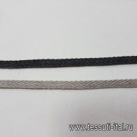 Киперная лента шерстянная (о) серая ш-0,5см - итальянские ткани Тессутидея арт. F-5417