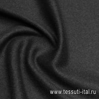 Пальтовая сукно двухслойная (о) темно-серая/черная - итальянские ткани Тессутидея арт. 09-2076
