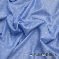 Сорочечная (н) белый орнамент на голубом - итальянские ткани Тессутидея арт. 01-5479
