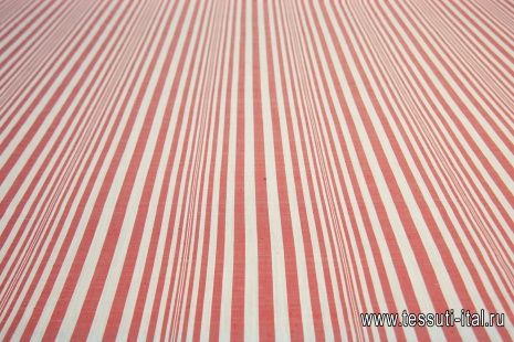 Плательная (н) красно-белая полоска - итальянские ткани Тессутидея арт. 04-1290