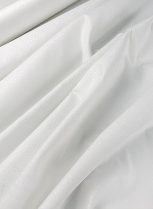 Хлопок жаккард (о) стилизованный горох на белом - в интернет-магазине тканей Тессутидея арт. 01-8176