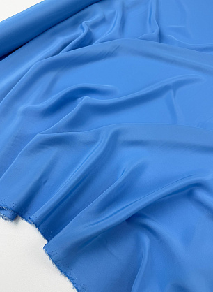 Крепдешин шелк с ацетатом (о) ярко-голубой - в интернет-магазине тканей Тессутидея арт. 10-5043