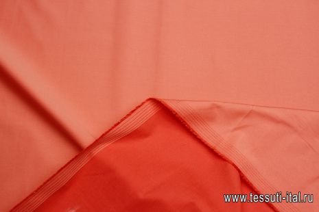Хлопок костюмный стрейч (о) коралловый - итальянские ткани Тессутидея арт. 01-7394