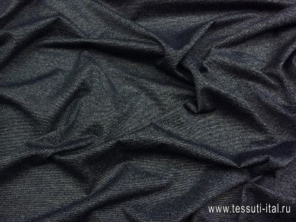 Трикотаж (н) сине-серый меланж - итальянские ткани Тессутидея арт. 12-0498