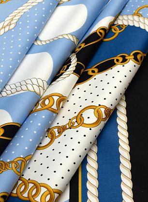 Хлопок стрейч купон (1,08м) (н) цепи в стиле Versace - в интернет-магазине тканей Тессутидея арт. 01-5219