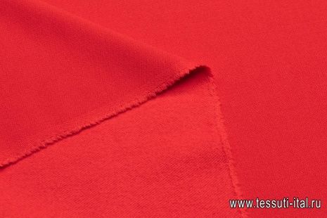 Плательная фактурная (о) ярко-красная - итальянские ткани Тессутидея арт. 17-0910