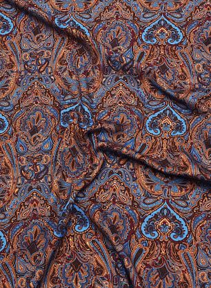 Джерси (н) розово-коричнево-голубой рисунок - в интернет-магазине тканей Тессутидея арт. 13-1579