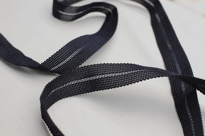Тесьма окантовочная темно-синяя ш-2см - итальянские ткани Тессутидея арт. F-6190