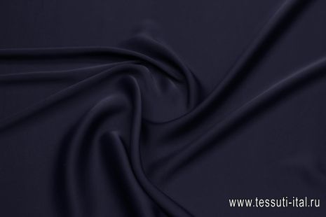 Плательная стрейч (о) темно-синяя  - итальянские ткани Тессутидея арт. 10-3687