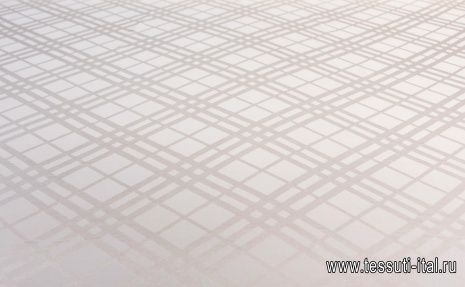 Крепдешин дама (о) геометрический орнамент на айвори - итальянские ткани Тессутидея арт. 10-1355