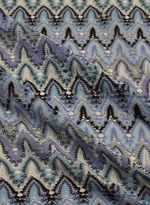 Трикотаж (н) сине-бирюзово-голубой орнамент - в интернет-магазине тканей Тессутидея арт. 13-1644