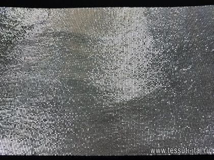 Сетка металлическая 160*45см серебряная - итальянские ткани Тессутидея арт. F-5650
