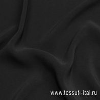 Плательная кади (о) черная - итальянские ткани Тессутидея арт. 04-1564