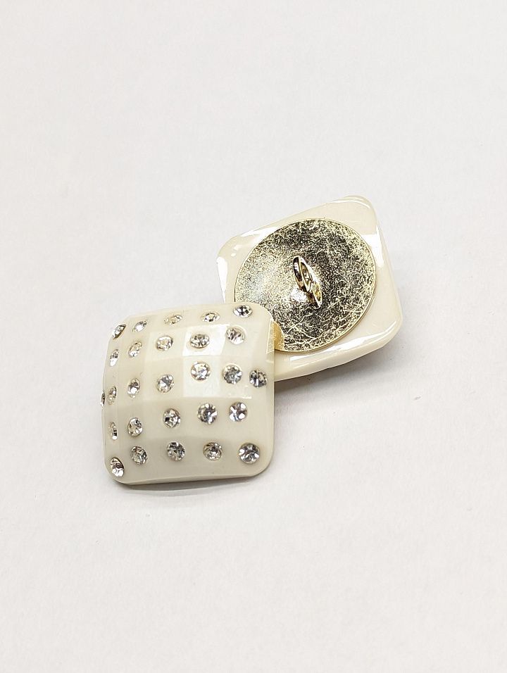 Пуговица на ножке  d-24-26мм металл, стразы Swarovski в ассортименте  - итальянские ткани Тессутидея арт. F-1670