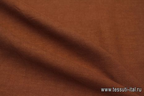 Лен (о) терракотовый - итальянские ткани Тессутидея арт. 16-1074