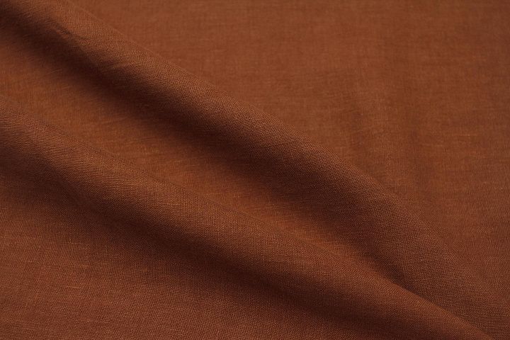 Лен (о) терракотовый - итальянские ткани Тессутидея арт. 16-1074