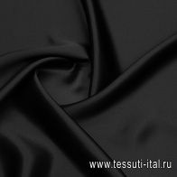 Шелк атлас (о) черный - итальянские ткани Тессутидея арт. 10-3866