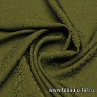 Плательная вискоза (н) принт на хаки - итальянские ткани Тессутидея арт. 04-1642