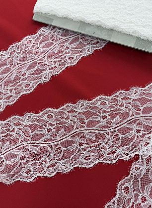Кружево шантильи ш-12,5см белое - в интернет-магазине тканей Тессутидея арт. 03-7451