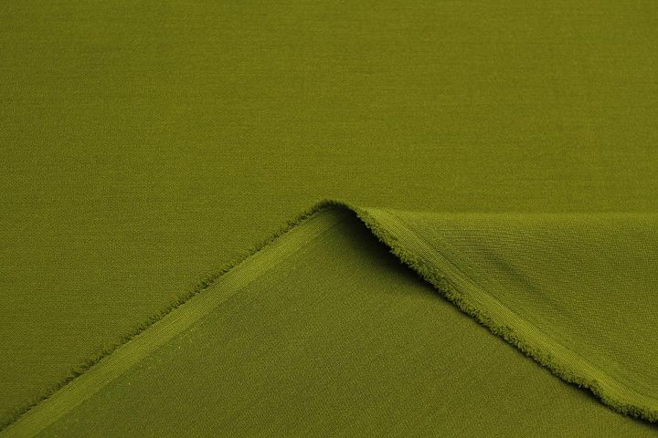 Плательная кади (о) зеленая - итальянские ткани Тессутидея арт. 03-7422