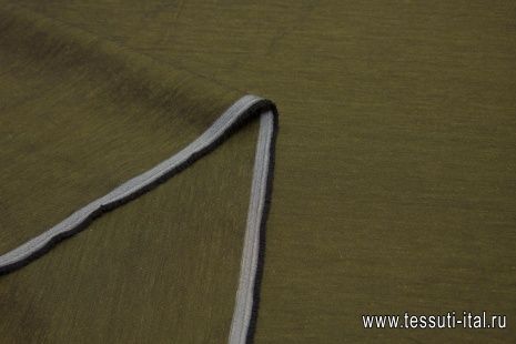 Плательная стрейч (о) хаки меланж - итальянские ткани Тессутидея арт. 03-6524