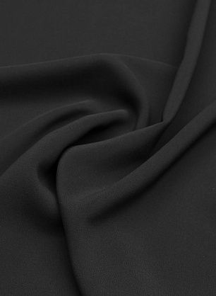 Плательная кади шелк с вискозой (о) сине-черная - в интернет-магазине тканей Тессутидея арт. 10-3383