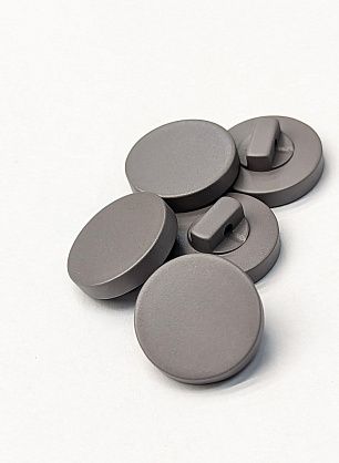 Пуговица пластик на ножке d-15мм серая - в интернет-магазине тканей Тессутидея арт. F-6151