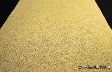 Кружевное полотно (о) светло-коричневое  - итальянские ткани Тессутидея арт. 03-6404