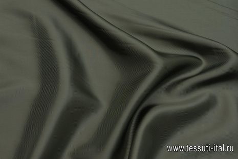 Подкладочная диагональ (о) зеленая - итальянские ткани Тессутидея арт. 08-1338