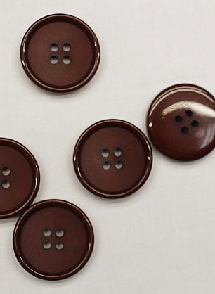 Пуговица пластик 4 прокола d-25мм темно-бордовая - в интернет-магазине тканей Тессутидея арт. F-6821