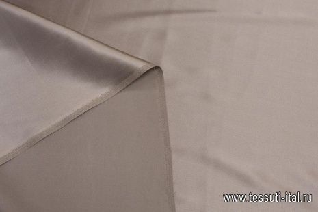 Шелк атлас стрейч (о) светло-серо-коричневый - итальянские ткани Тессутидея арт. 10-2302