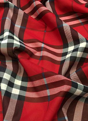 Сорочечная (н) красно-сине-бордовая клетка  - в интернет-магазине тканей Тессутидея арт. 01-4465