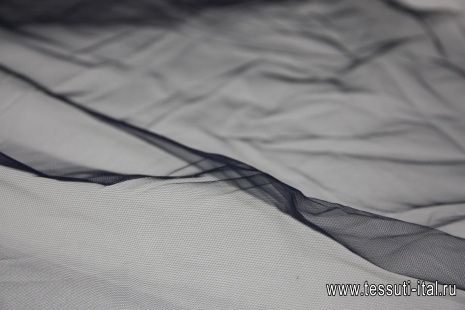 Плательная сетка фатин (о) темно-синяя ш-300см - итальянские ткани Тессутидея арт. 03-3718