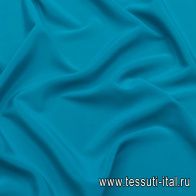 Крепдешин стрейч (о) бирюзовый - итальянские ткани Тессутидея арт. 10-2737