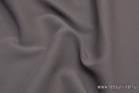 Шелк кади стрейч (о) серо-коричневый - итальянские ткани Тессутидея арт. 10-2048