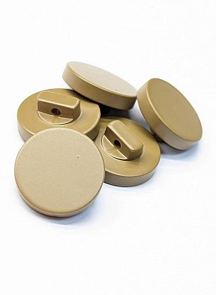 Пуговица пластик на ножке d-15мм светло-коричневая - итальянские ткани Тессутидея F-6155