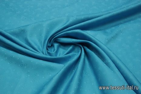 Жаккард фактурный (о) ярко-голубой ш-130см - итальянские ткани Тессутидея арт. 01-3401