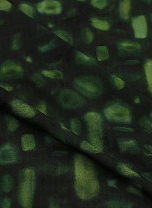 Крепдешин стрейч (н) салатово-зеленая абстракция - в интернет-магазине тканей Тессутидея арт. 10-4472