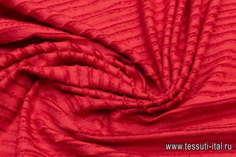 Жаккард филькупе (о) красный - итальянские ткани Тессутидея арт. 01-5321