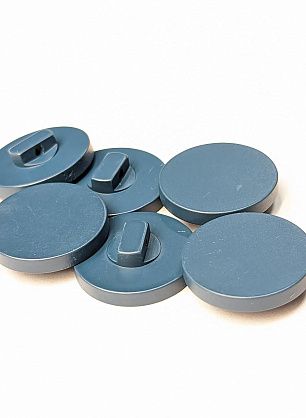 Пуговица пластик на ножке d-21мм синяя - итальянские ткани Тессутидея.