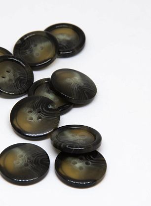 Пуговица пластик 4 прокола d-20мм зеленая - итальянские ткани Тессутидея.