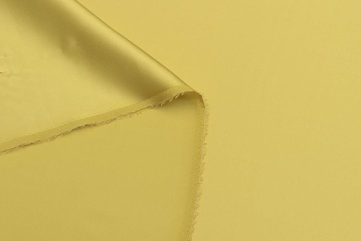 Шелк атлас (о) темно-лимонный - итальянские ткани Тессутидея арт. 10-2913