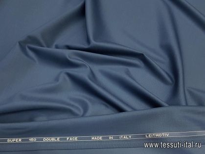Плательная шерсть супер (о) Leitmotiv светло-синяя - итальянские ткани Тессутидея арт. 17-0103