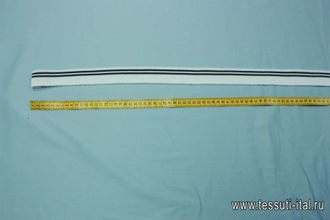 Подвяз черно-белая полоска ш-3,5см - итальянские ткани Тессутидея арт. F-2921